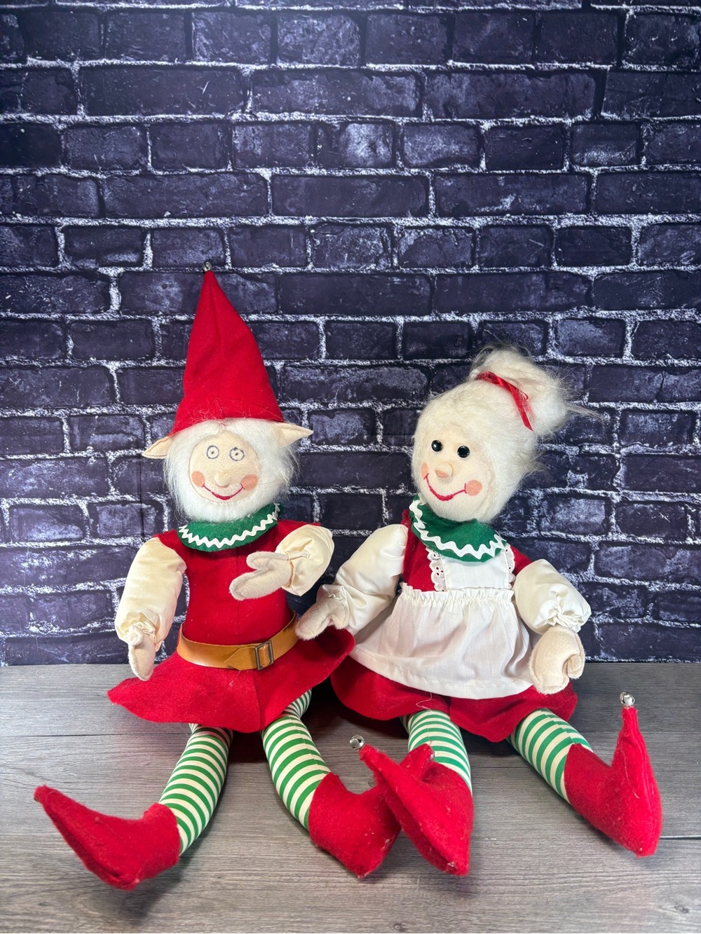 Vintage Christmas Shelf Sitter Elves
